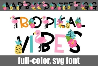 Tropical Vibes Color Font for Creative Design Projects
