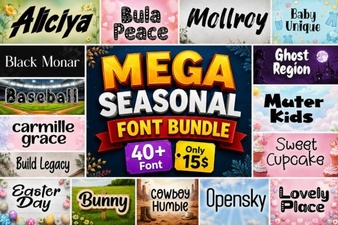Mega Seasonal Bundle Font Design Ideas