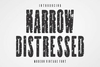 Narrow Distressed Font for Bold Design Projects