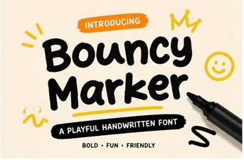 Bouncy Marker Font for Creative Projects