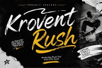 Krovent Rush Font Design and Creative Uses